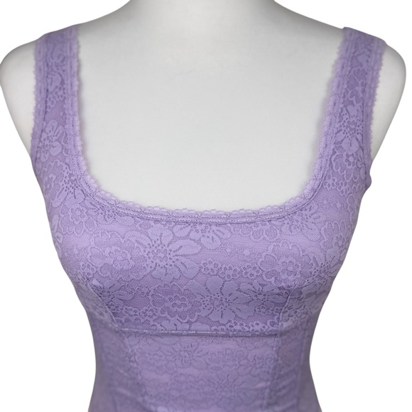 NWT PiNK Victoria’s Secret The Cinched Corset Lavender Lace Bralette Tank Top - Picture 3 of 12